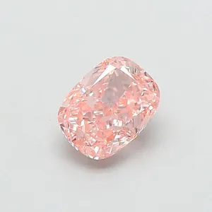 0.88ct CUSHION Fancy Intense Pink VS1 Coloured Lab diamond