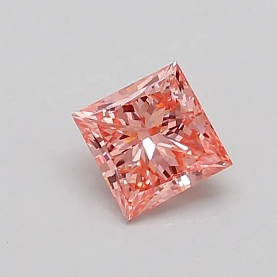 0.42ct PRINCESS Fancy Intense Pink VS1 Coloured Lab diamond