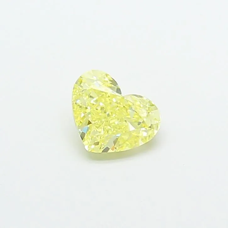 0.90ct HEART Fancy Intense Yellow VS1 Coloured Lab diamond