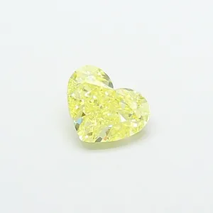 0.9ct HEART Fancy Intense Yellow VS1 Coloured Lab diamond