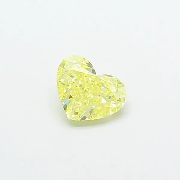 0.9ct HEART Fancy Intense Yellow VS1 Coloured Lab diamond