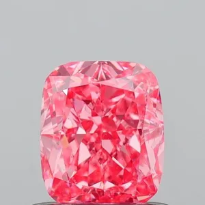 0.82ct CUSHION Fancy Vivid Pink VS2 Coloured Lab diamond