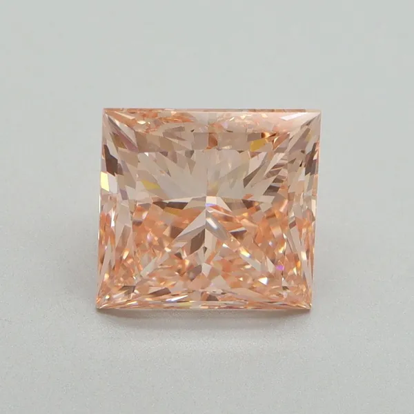 2.55ct PRINCESS Fancy Intense Pink VS2 Coloured Lab diamond