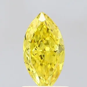 1.02ct MARQUISE Fancy Vivid Yellow VVS1 Coloured Lab diamond