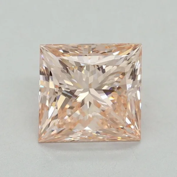 1.65ct PRINCESS Fancy Intense Pink VVS2 Coloured Lab diamond