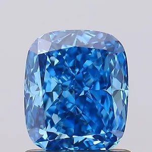 1.04ct CUSHION Fancy Vivid Blue VS1 Coloured Lab diamond