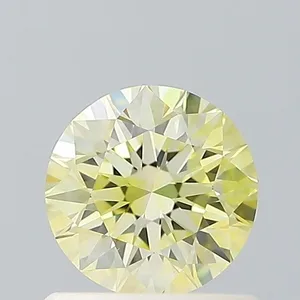 0.71ct ROUND Fancy Yellow VVS1 Coloured Lab diamond