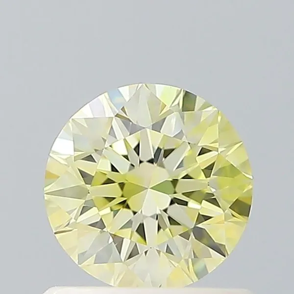 0.71ct ROUND Fancy Yellow VVS1 Coloured Lab diamond