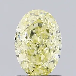 1.05ct OVAL Fancy Yellow VVS2 Coloured Lab diamond