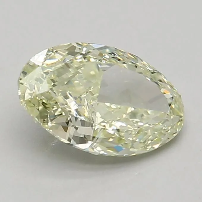 1.11ct OVAL Fancy Light Greenish Yellow VVS2 Coloured Lab diamond