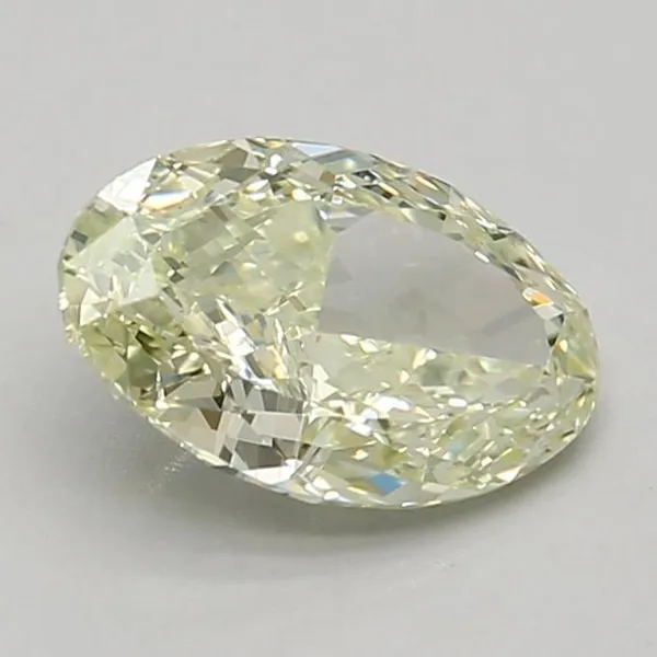 1.11ct OVAL Fancy Light Greenish Yellow VVS2 Coloured Lab diamond