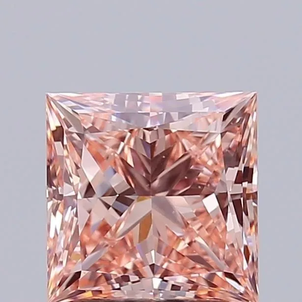 1.96ct PRINCESS Fancy Intense Pink VS1 Coloured Lab diamond