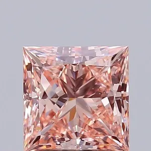 1.96ct PRINCESS Fancy Intense Pink VS1 Coloured Lab diamond