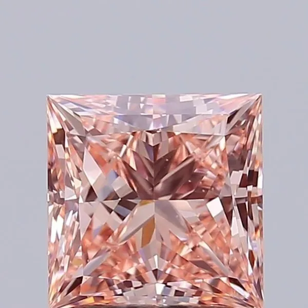 1.96ct PRINCESS Fancy Intense Pink VS1 Coloured Lab diamond