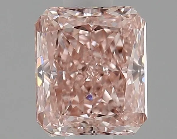 0.74ct RADIANT Fancy Vivid Pink VS1 Coloured Lab diamond