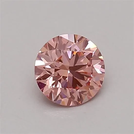 0.43ct ROUND Fancy Intense Pink VVS2 Coloured Lab diamond