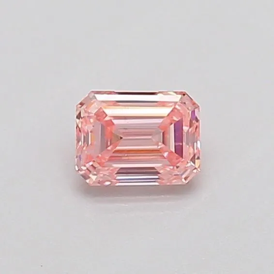 0.3ct EMERALD Fancy Intense Pink VS1 Coloured Lab diamond