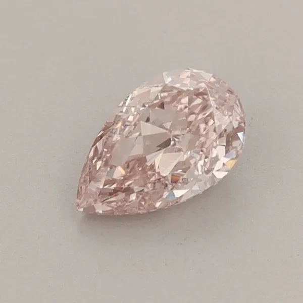 0.45ct PEAR Fancy Intense Brownish Pink VVS2 Coloured Lab diamond
