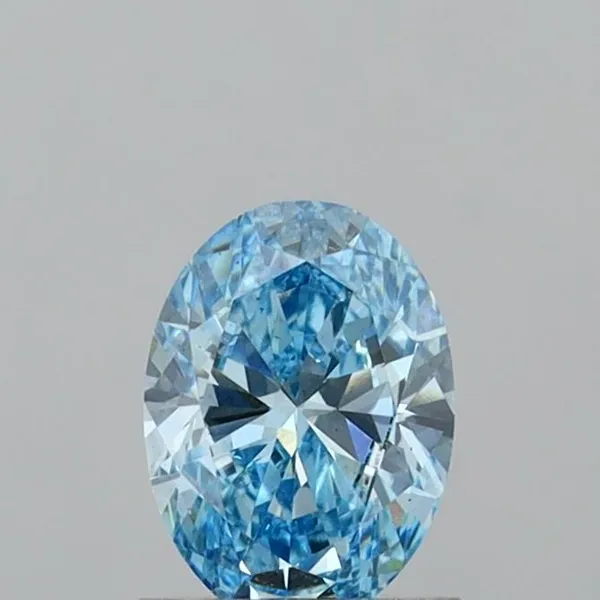 1.01ct OVAL Fancy Vivid Blue VS2 Coloured Lab diamond