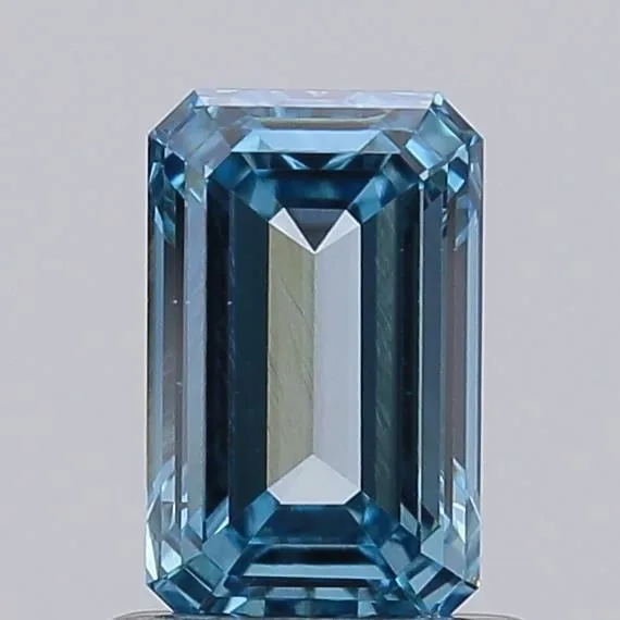 1.00ct EMERALD Fancy Vivid Blue VS1 Coloured Lab diamond