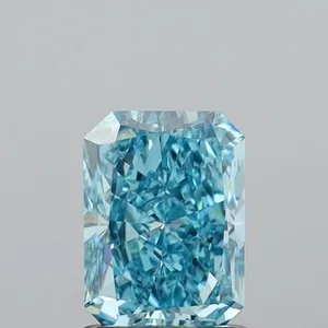 1.39ct RADIANT Fancy Vivid Blue VVS2 Coloured Lab diamond