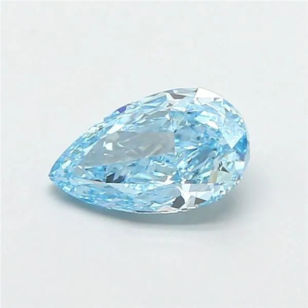 0.91ct PEAR Fancy Vivid Blue VS2 Coloured Lab diamond