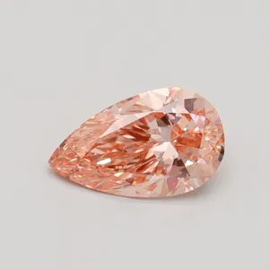 0.51ct PEAR Fancy Intense Pink SI1 Coloured Lab diamond