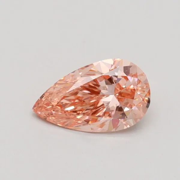 0.51ct PEAR Fancy Intense Pink SI1 Coloured Lab diamond