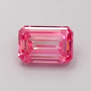1.04ct EMERALD Fancy Vivid Pink VVS2 Coloured Lab diamond