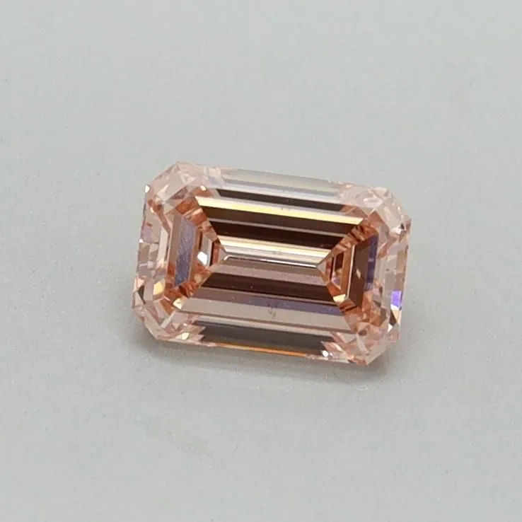 0.38ct EMERALD Fancy Intense Pink VS2 Coloured Lab diamond