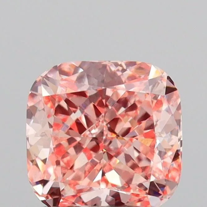1.04ct CUSHION Fancy Vivid Pink VVS2 Coloured Lab diamond