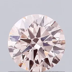 0.66ct ROUND Fancy Orangey Pink VVS2 Coloured Lab diamond