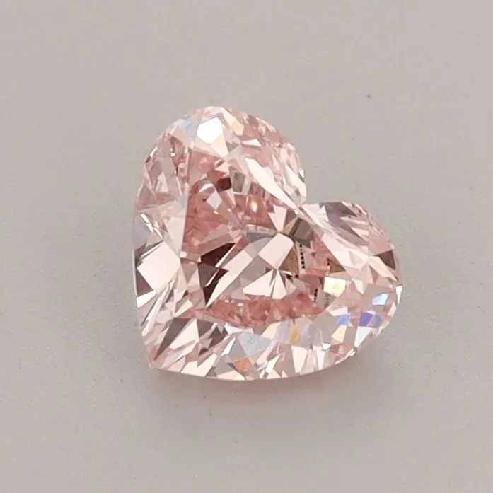 0.68ct HEART Fancy Intense Pink VVS2 Coloured Lab diamond
