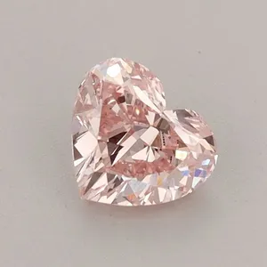 0.68ct HEART Fancy Intense Pink VVS2 Coloured Lab diamond