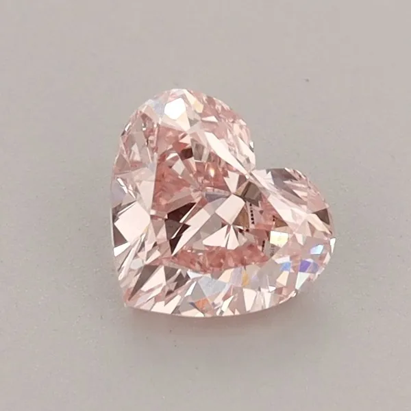 0.68ct HEART Fancy Intense Pink VVS2 Coloured Lab diamond