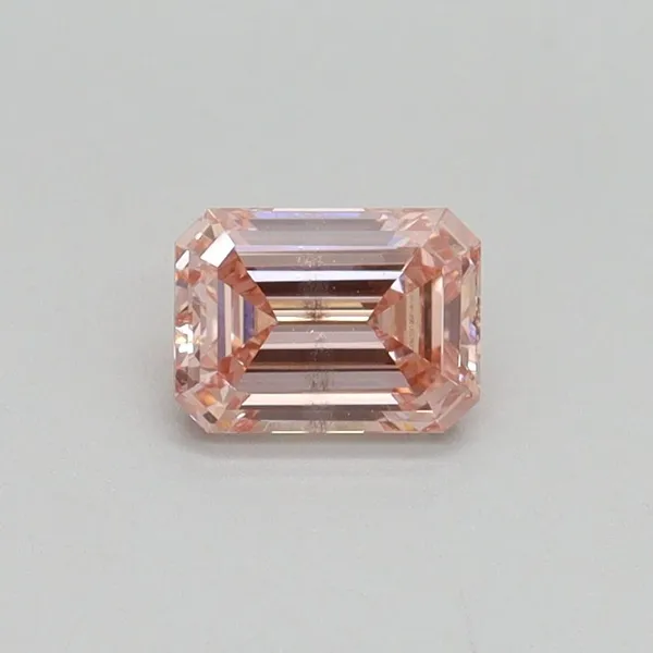 0.51ct EMERALD Fancy Intense Pink SI2 Coloured Lab diamond