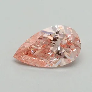 0.55ct PEAR Fancy Vivid Pink VS2 Coloured Lab diamond