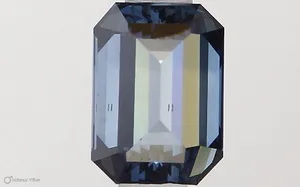 0.7ct EMERALD Fancy Deep Blue SI2 Coloured Lab diamond