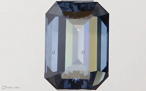 0.7ct EMERALD Fancy Deep Blue SI2 Coloured Lab diamond
