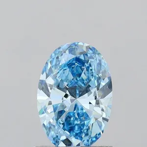 1.03ct OVAL Fancy Vivid Blue VVS2 Coloured Lab diamond