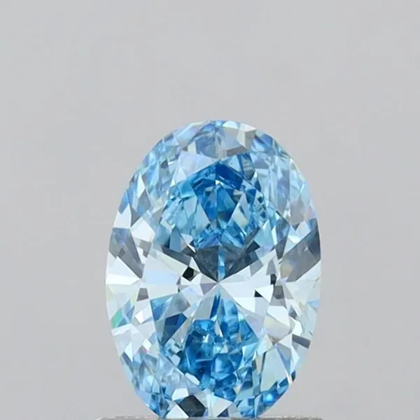 1.03ct OVAL Fancy Vivid Blue VVS2 Coloured Lab diamond