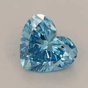 1.25ct HEART Fancy Vivid Blue VVS2 Coloured Lab diamond