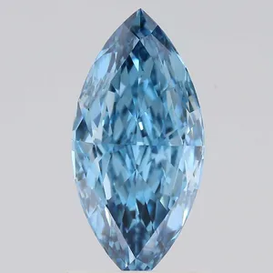 1.03ct MARQUISE Fancy Vivid Blue VS1 Coloured Lab diamond