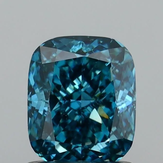 1.10ct CUSHION Fancy Vivid Blue VS1 Coloured Lab diamond