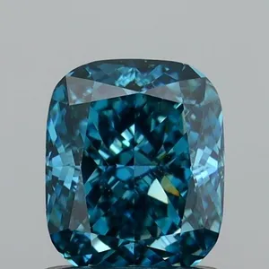 1.1ct CUSHION Fancy Vivid Blue VS1 Coloured Lab diamond