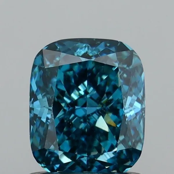 1.1ct CUSHION Fancy Vivid Blue VS1 Coloured Lab diamond