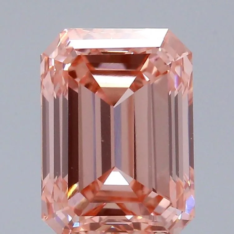 1.13ct EMERALD Fancy Vivid Pink VS1 Coloured Lab diamond