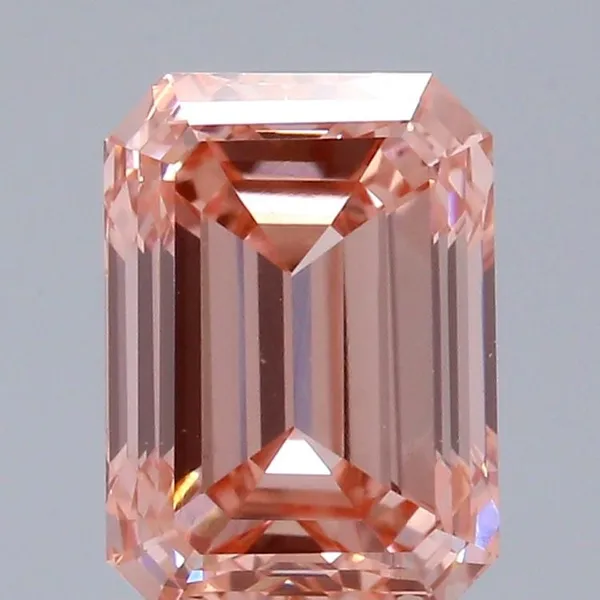 1.13ct EMERALD Fancy Vivid Pink VS1 Coloured Lab diamond