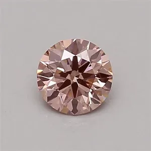 0.33ct ROUND Fancy Intense Pink VS1 Coloured Lab diamond