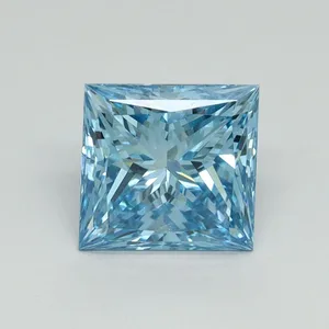 1.51ct PRINCESS Fancy Vivid Blue VS1 Coloured Lab diamond